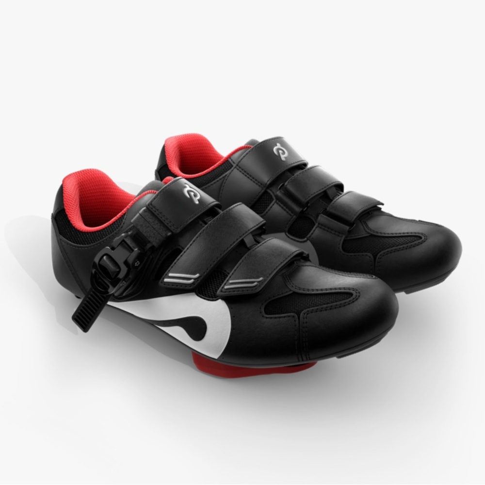 Peloton Black and Red Athletic Shoes